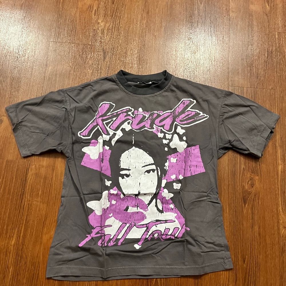 Krude Gray and Pink Short Sleeve Graphic Tee